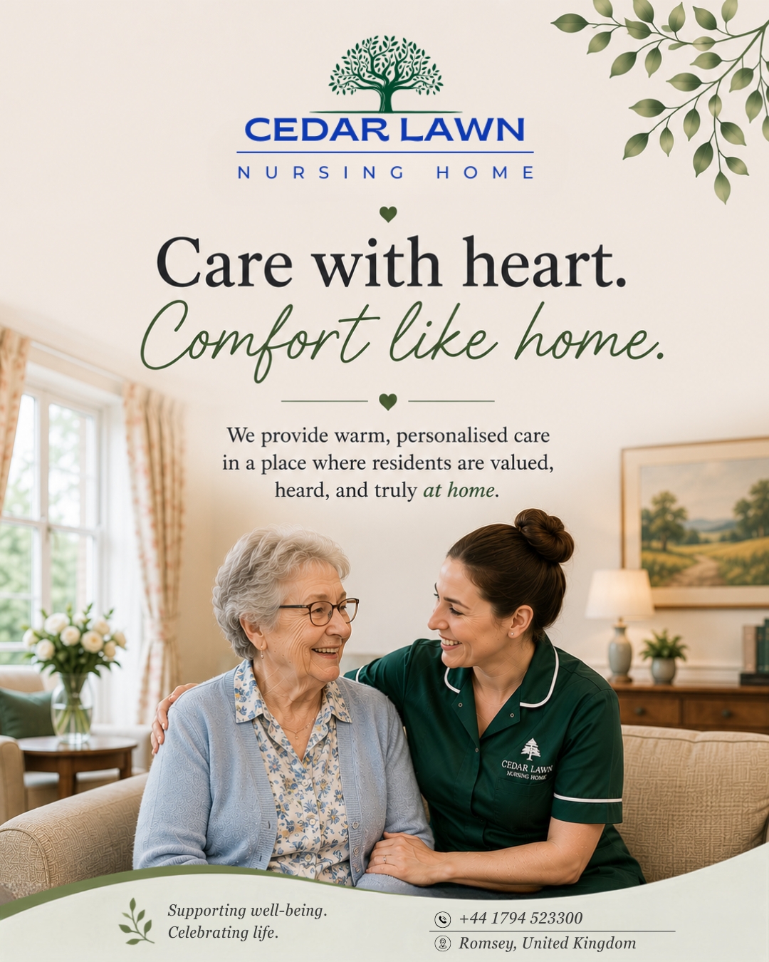 Care with heart. Comfort like home.