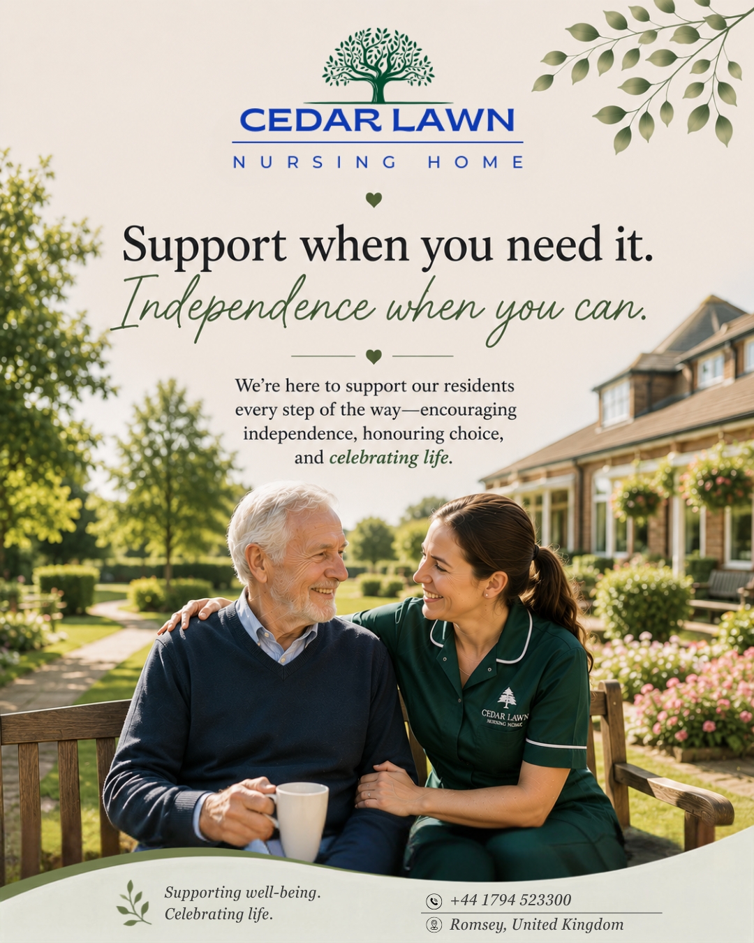 Support when you need it. Independence when you can
